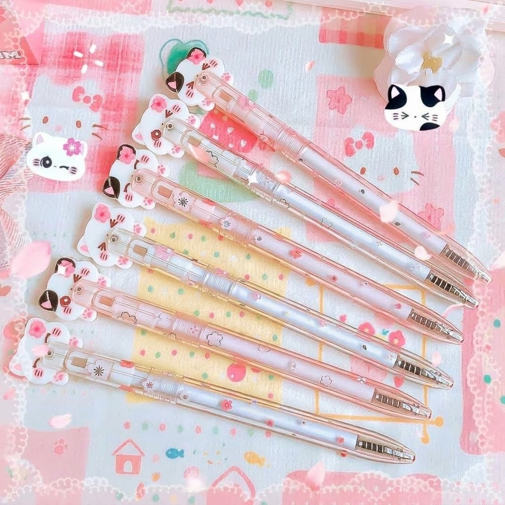 Roze Sakura Kat Gelpen (willekeurig 1)