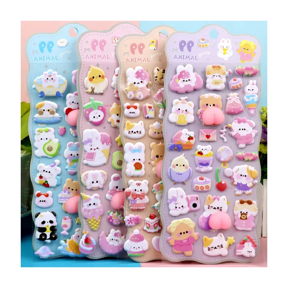 Squishy Bums Kawaii Stickers (willekeurige 2 stickers)