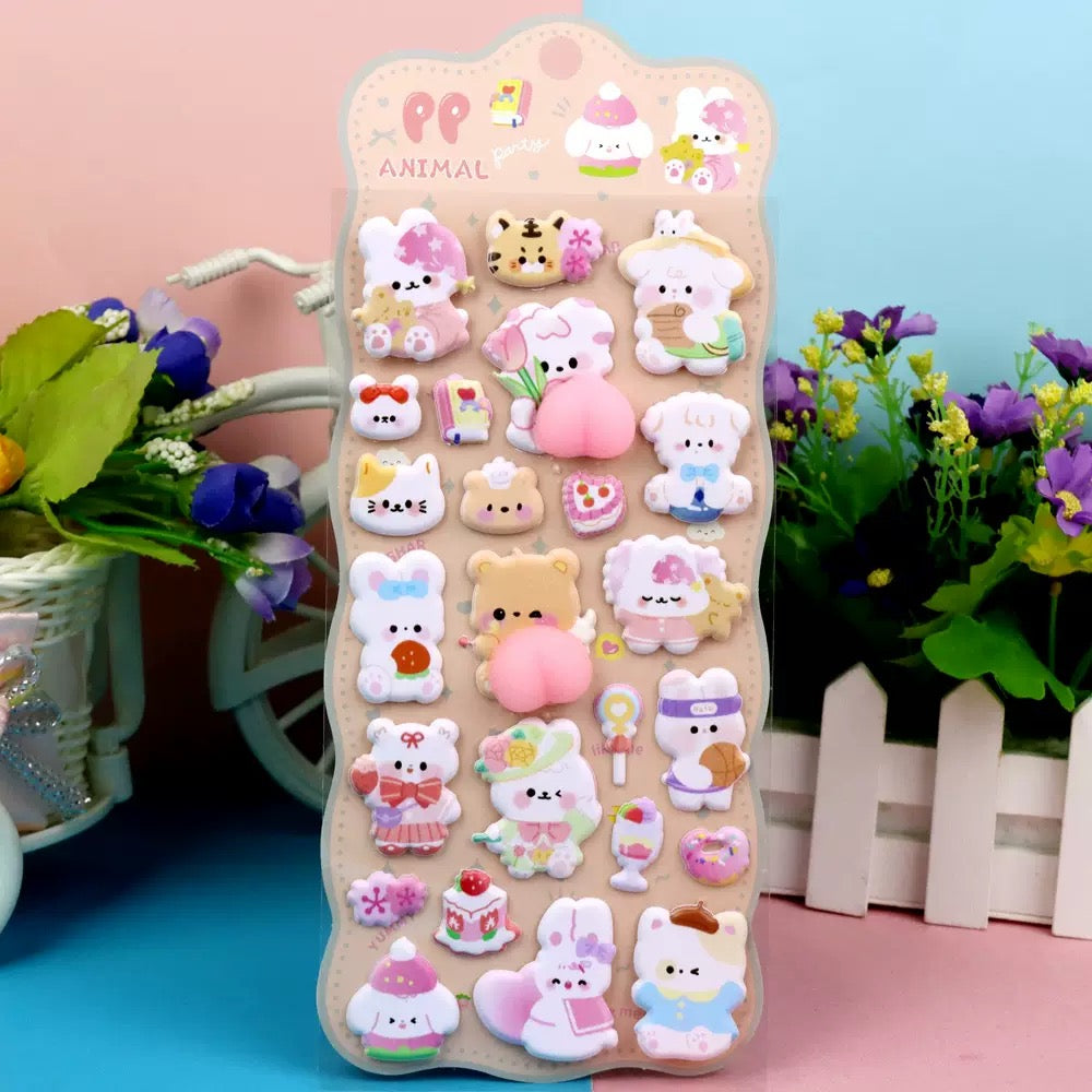 Squishy Bums Kawaii Stickers (willekeurige 2 stickers)