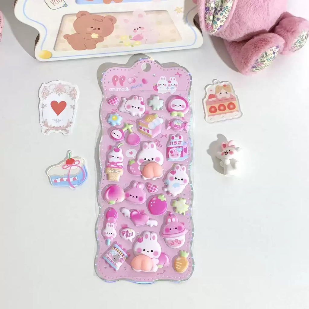 Squishy Bums Kawaii Stickers (willekeurige 2 stickers)