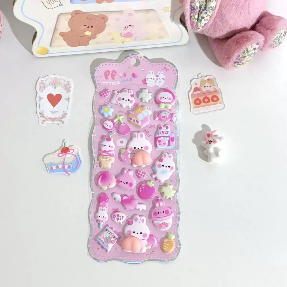 Squishy Bums Kawaii Stickers (willekeurige 2 stickers)