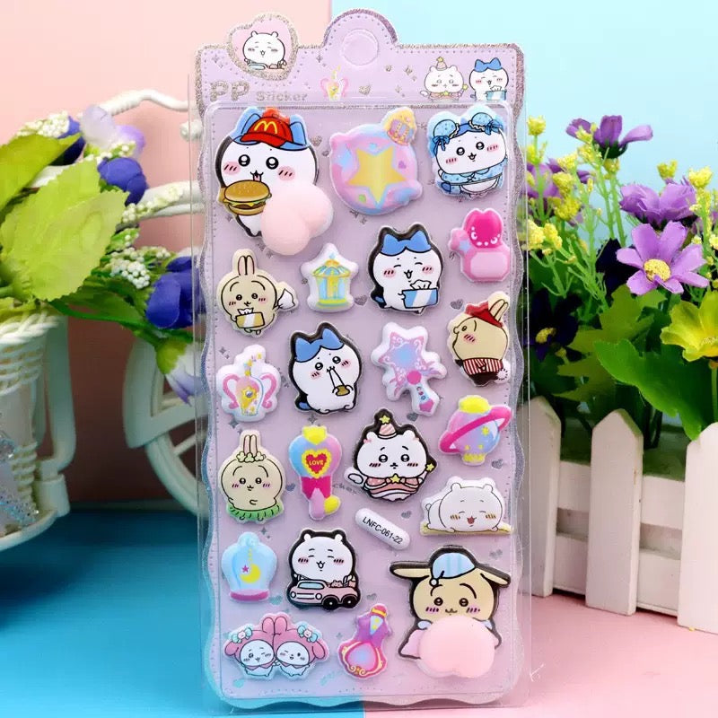 Squishy Bums Kawaii Stickers (willekeurige 2 stickers)