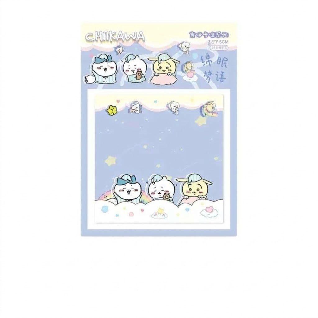Schattige Chiikawa-cartoonstickynotes (willekeurig, 2 stuks)