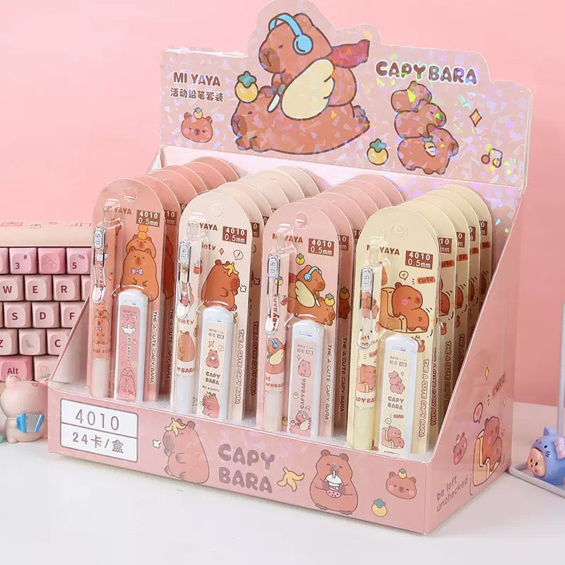 Kawaii Capibara mechanisch potlood met vullinghouder (1 willekeurig)