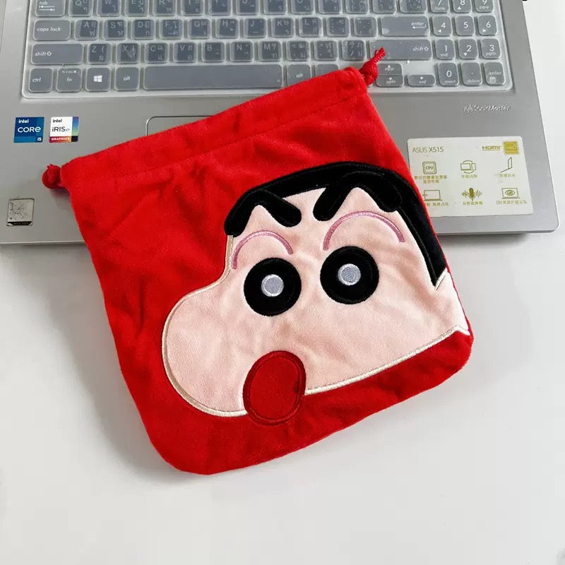 Pluche accessoiretasje/ trekkoordtasje