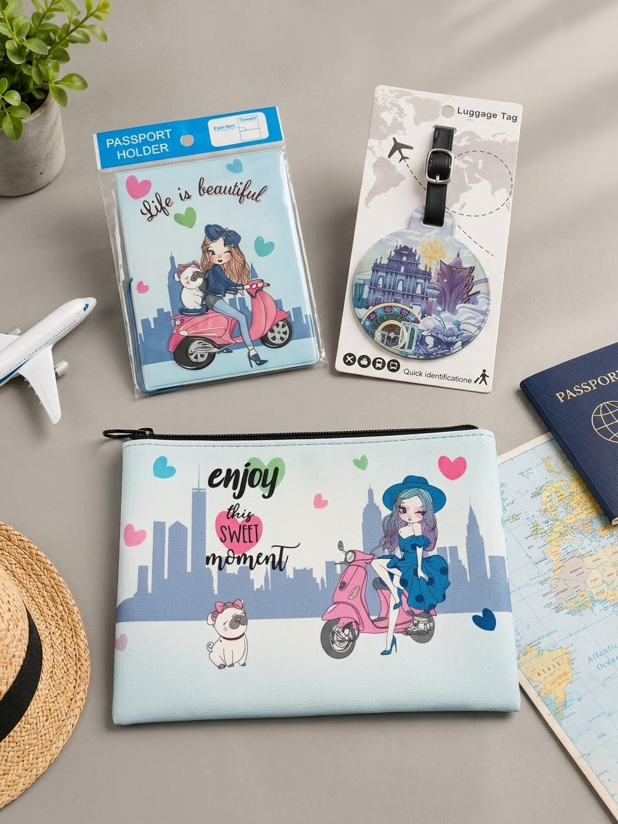 3-delige vakantie-reisaccessoireset