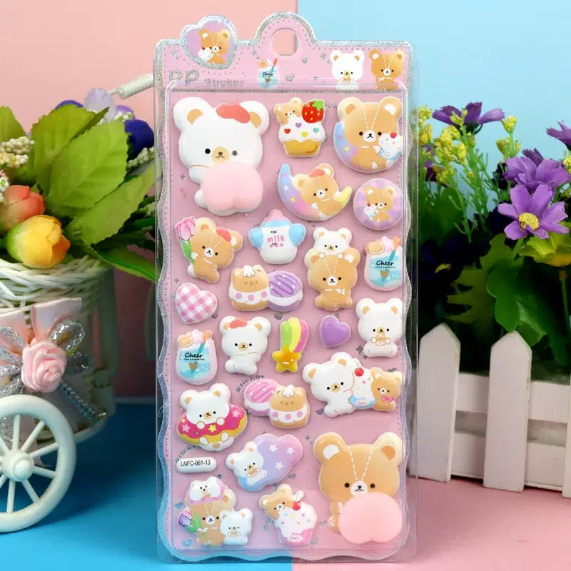 Squishy Bums Kawaii Stickers (willekeurige 2 stickers)