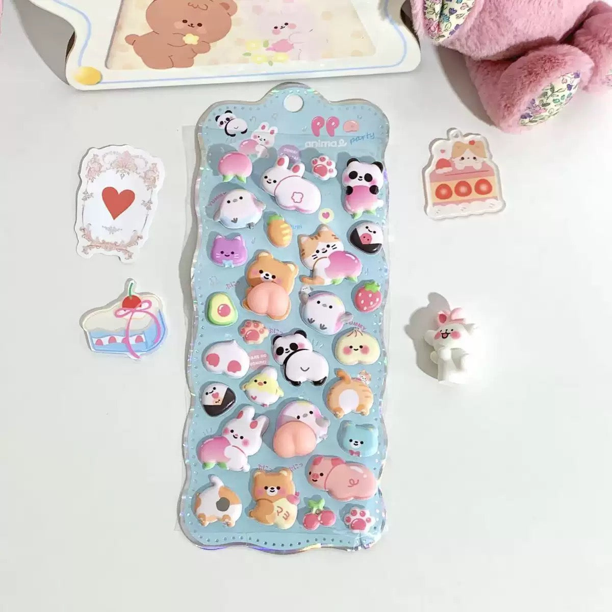 Squishy Bums Kawaii Stickers (willekeurige 2 stickers)