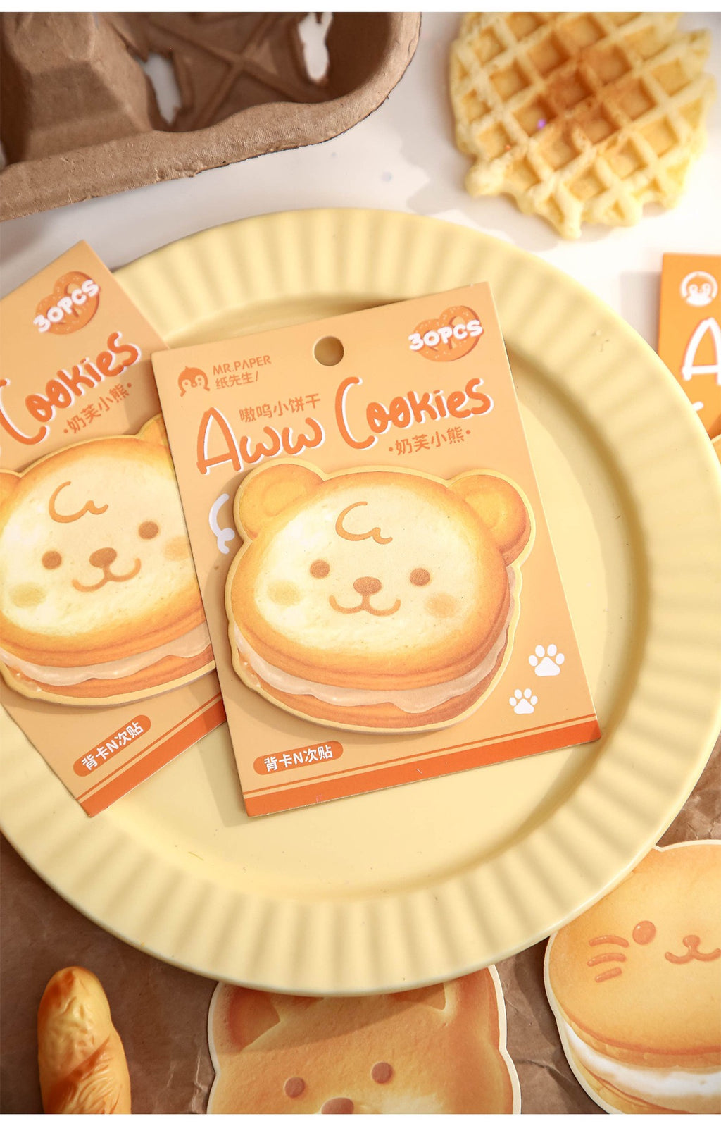 Cookie Cat Kawaii Sticky Notes( random 2)