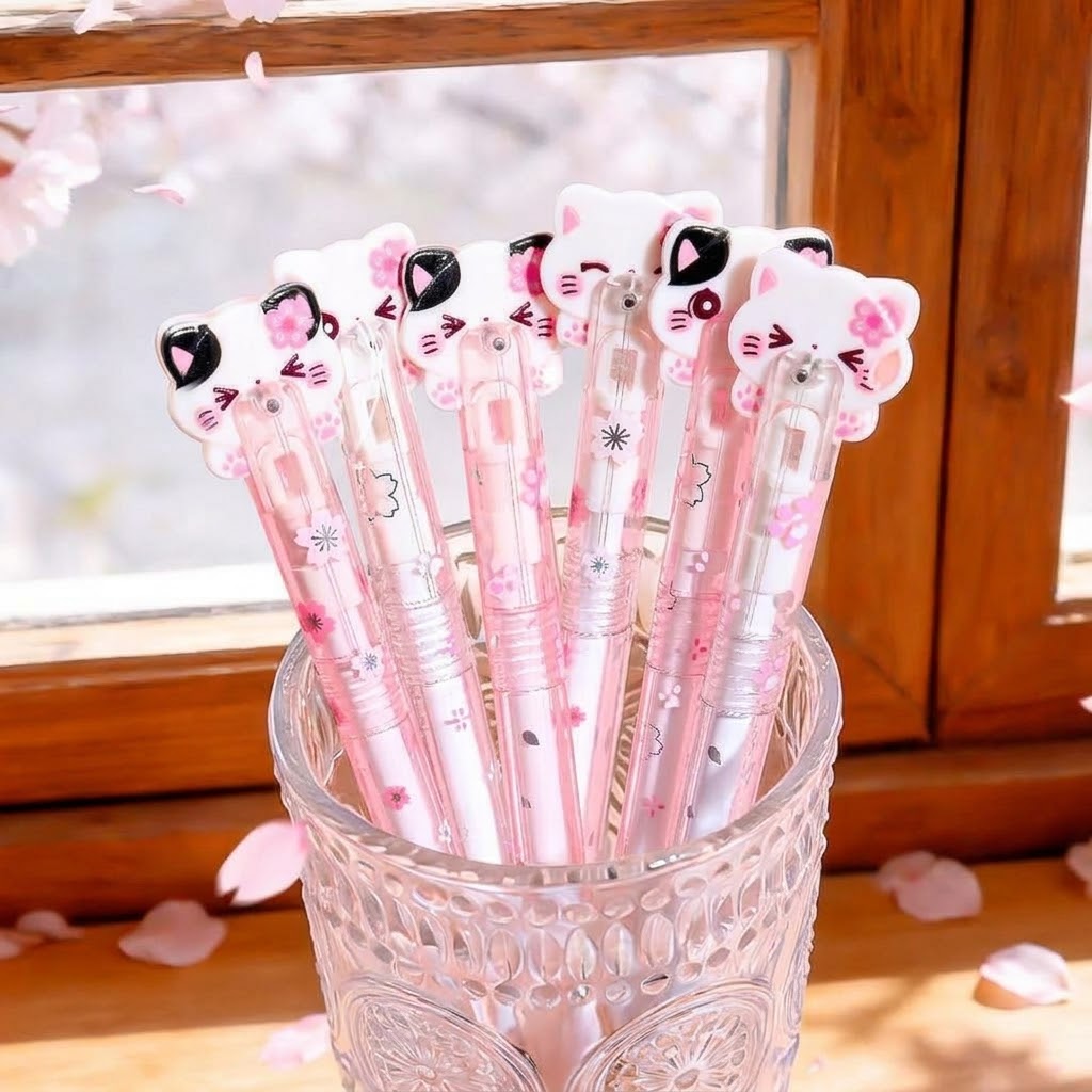 Roze Sakura Kat Gelpen (willekeurig 1)