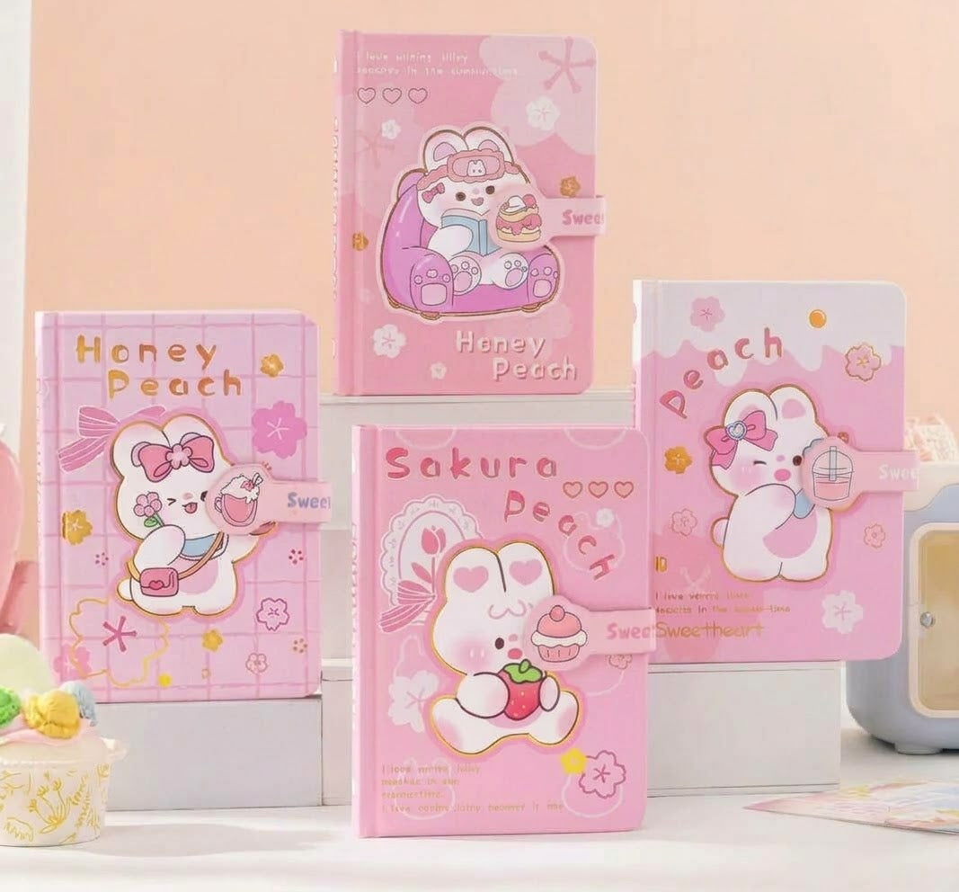 Kawaii-stijl dagboek met magnetische sluiting (1 stuk, willekeurig)