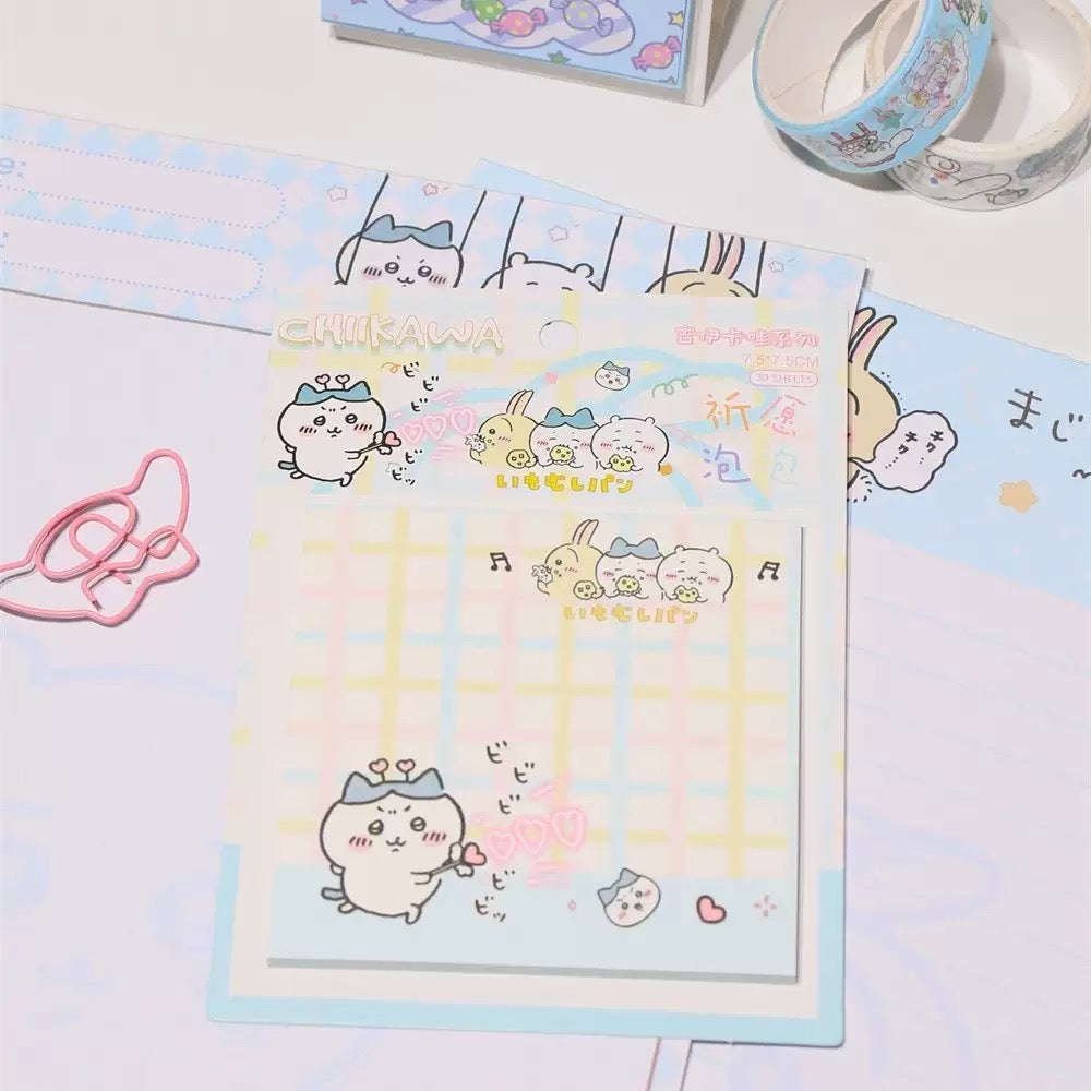 Schattige Chiikawa-cartoonstickynotes (willekeurig, 2 stuks)