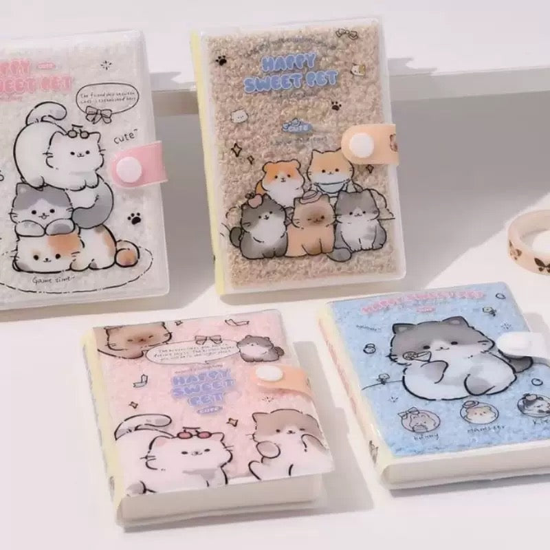 Koreaanse stijl premium pluche A7 mini-notitieboekjes (set van 4)